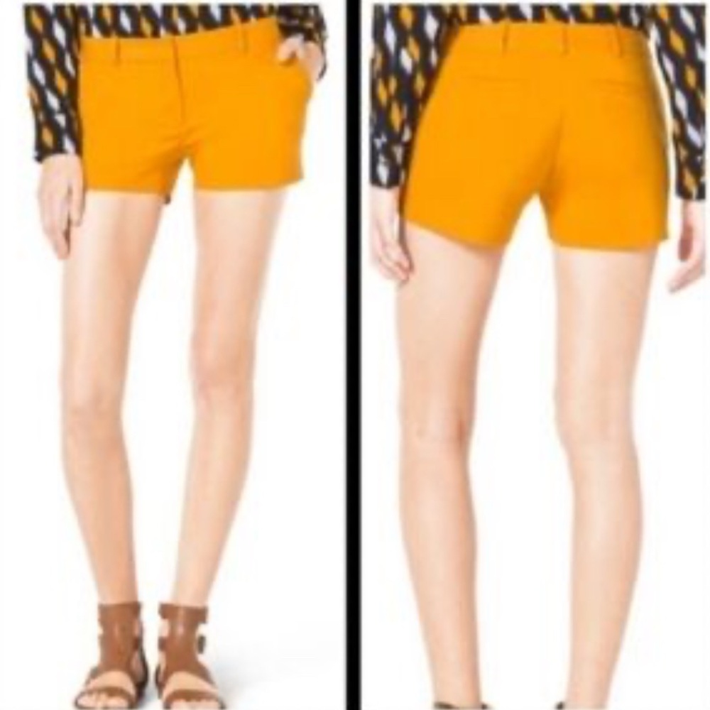 Michael Kors 🩳 Sz 4 Orange High Waist Tailored Shorts EUC - Picture 2 of 6